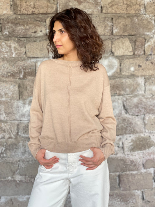 Alpaca Wool Sweater in camel color