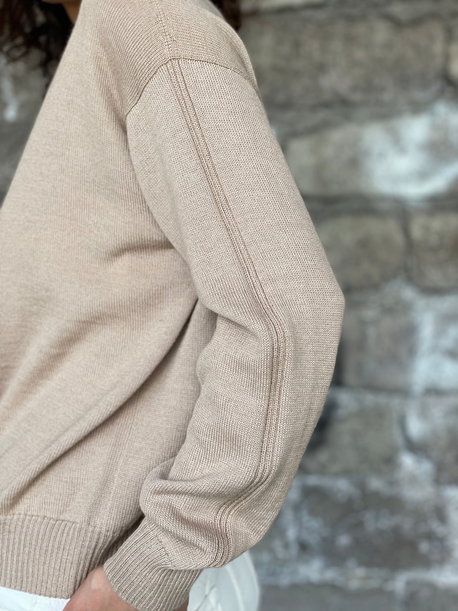 Alpaca Wool Sweater in camel color