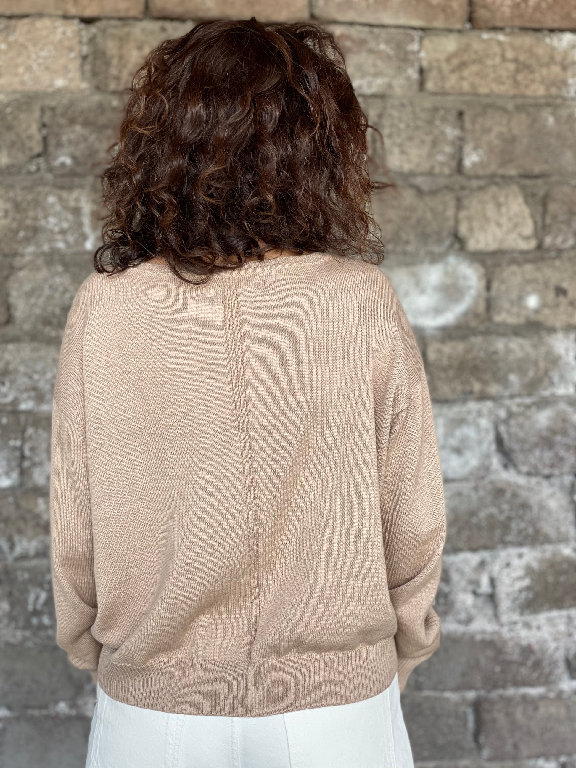 Alpaca Wool Sweater in camel color