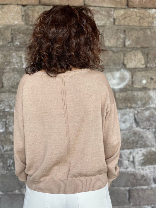 Alpaca Wool Sweater in camel color