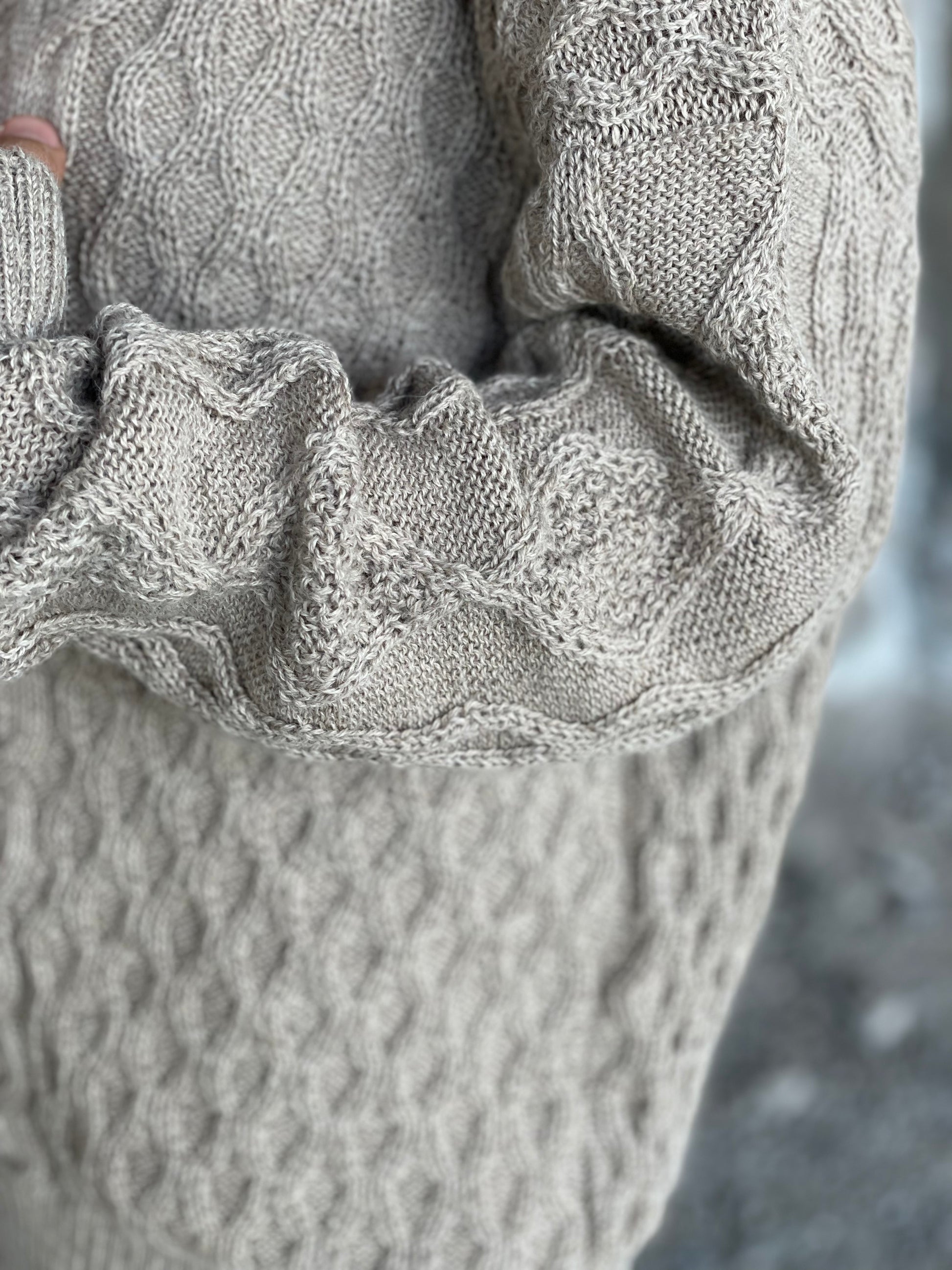 Alpaca Wool Sweater in taupe color for women