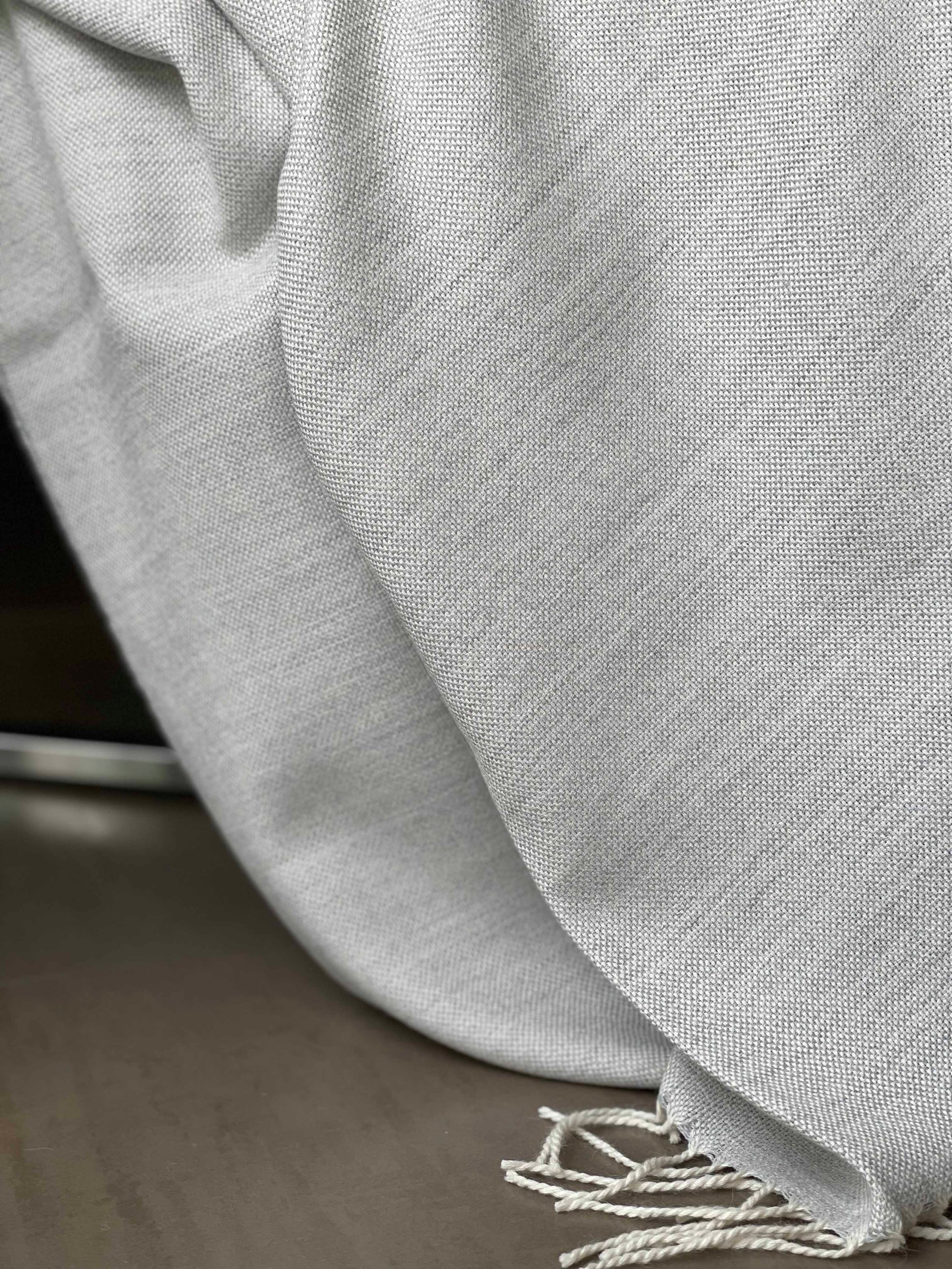 Blanket from alpaca wool in light color color