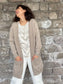 Cardigan from Alpaca wool in taupe color