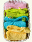 terry turbans in four different colours