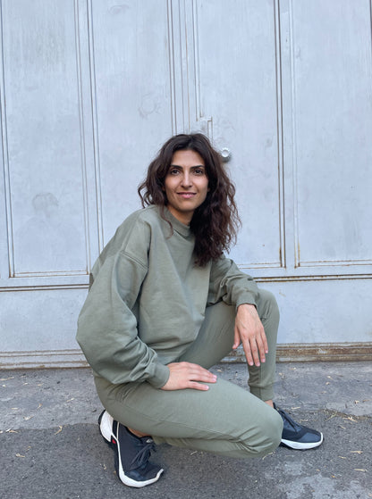 Comfortable Homewear for women in olive green color 