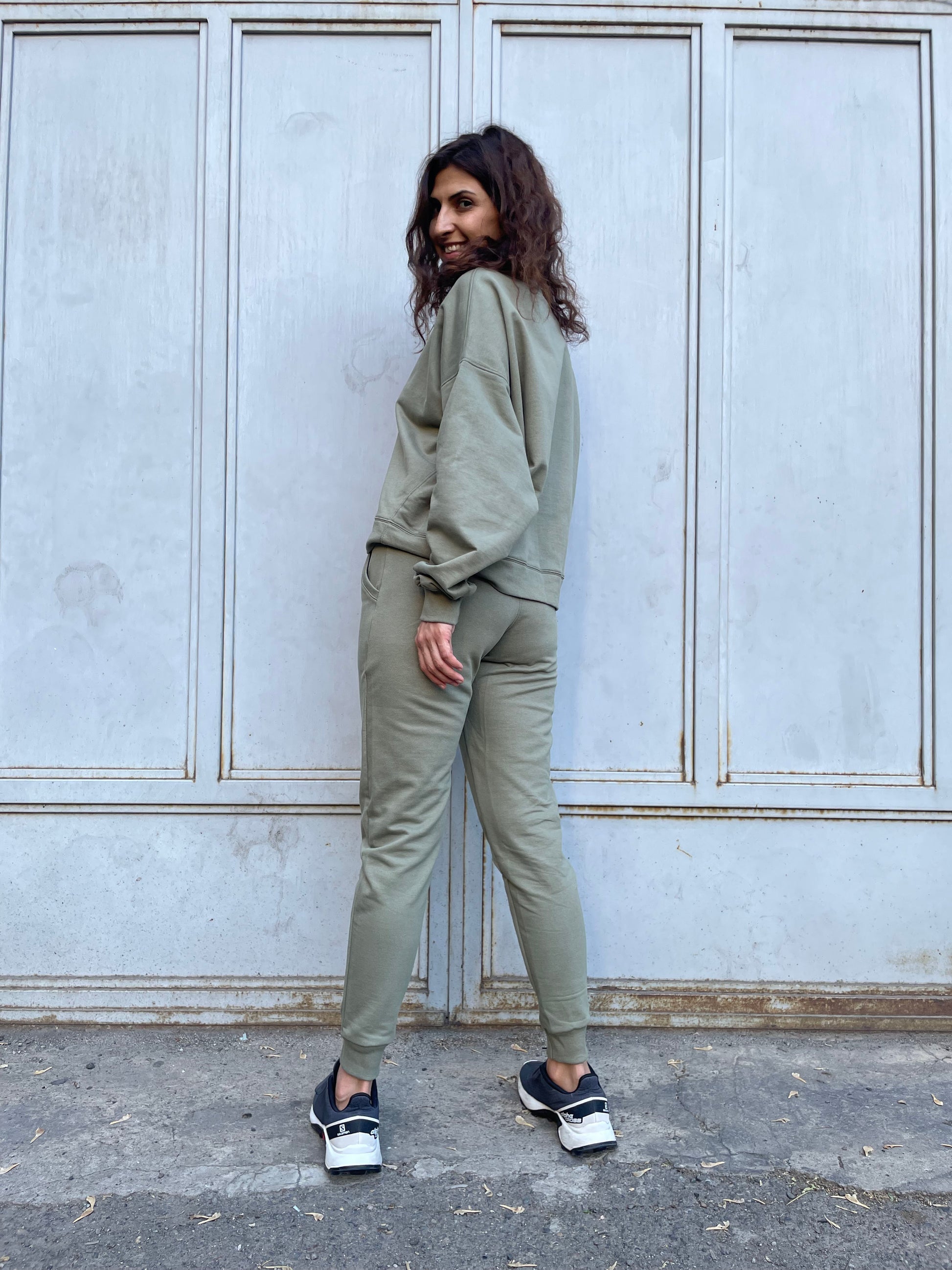 Comfortable Homewear for women in olive green color 