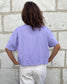 women cotton short t-shirt in lilac color